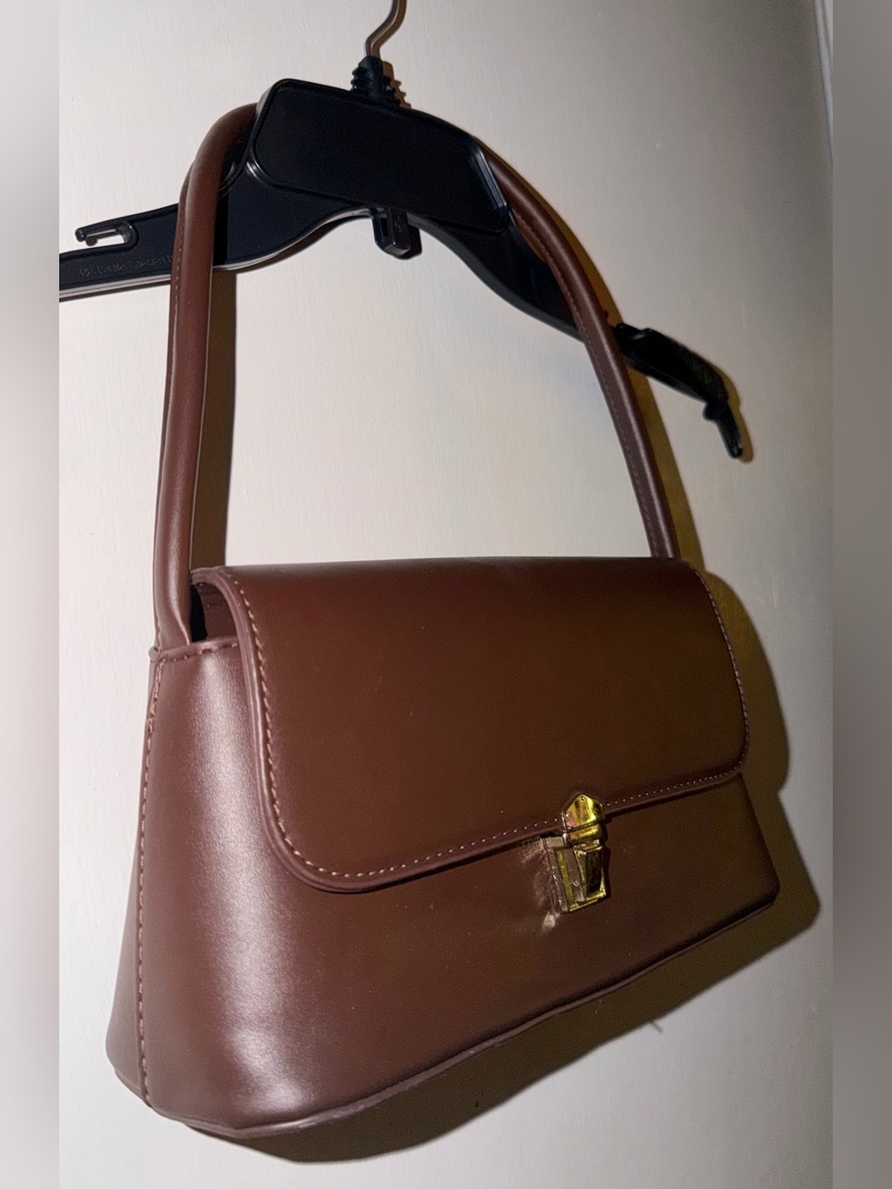 8 Other Reasons Brown Shea Top Handle Shoulder/Hand Bag with Gold Hardware